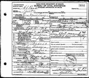 Jose Maria Lozoya Death Certificate